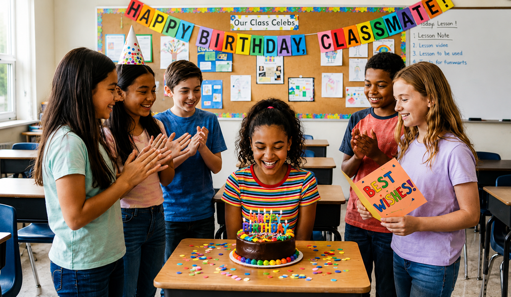 Birthday Wishes for Any Classmate Girl