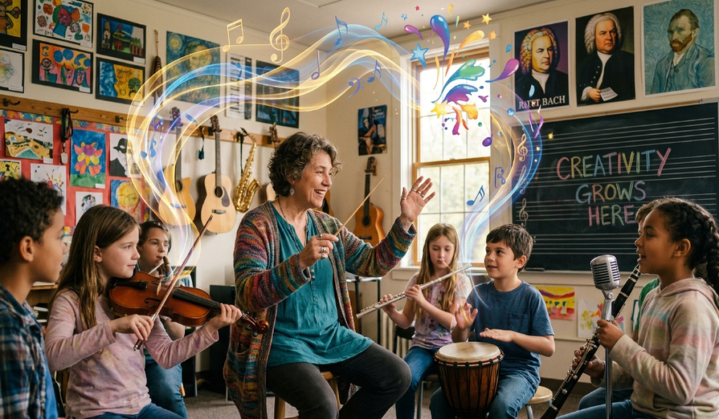 For the ArtMusic teacher who sparked creativity