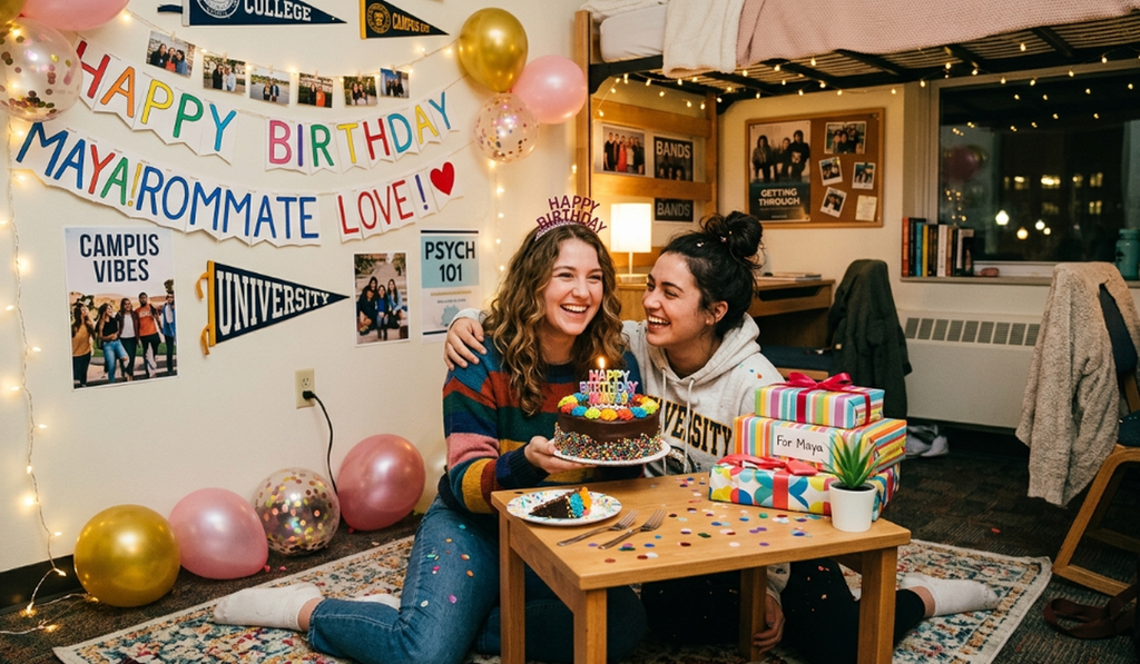 Happy Birthday Wishes for College Roommate