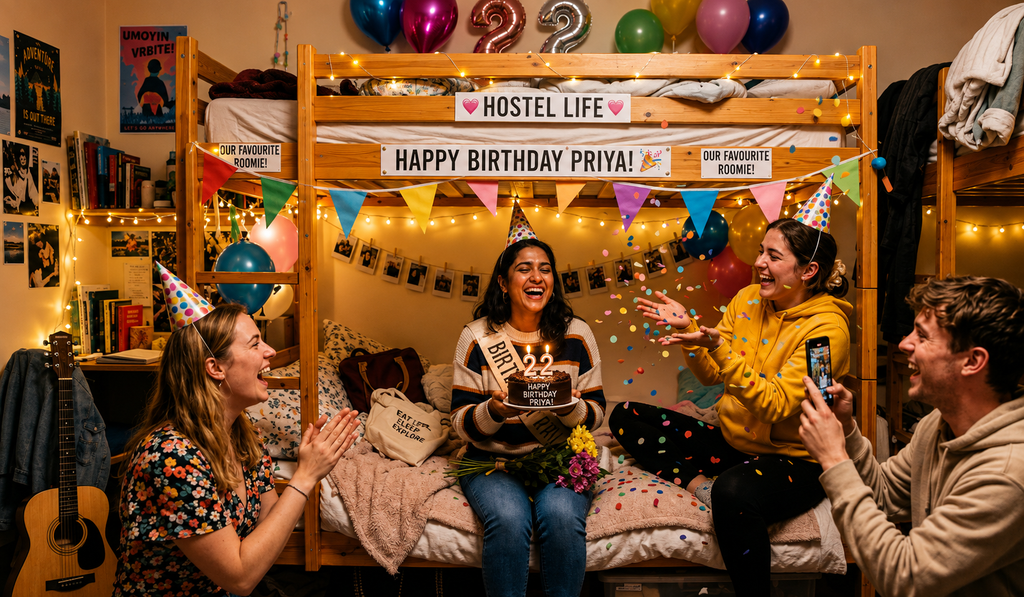 Happy Birthday Wishes for Hostel Roommate