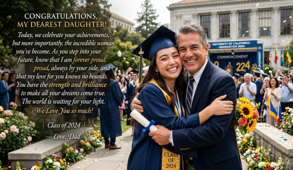 Heart touching graduation wishes for your daughter