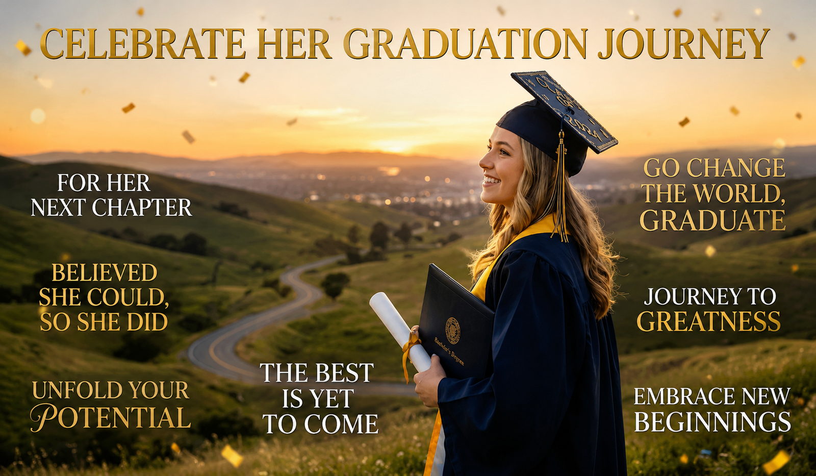 Inspirational Messages That Celebrate Her Graduation Journey for Her Next Chapter