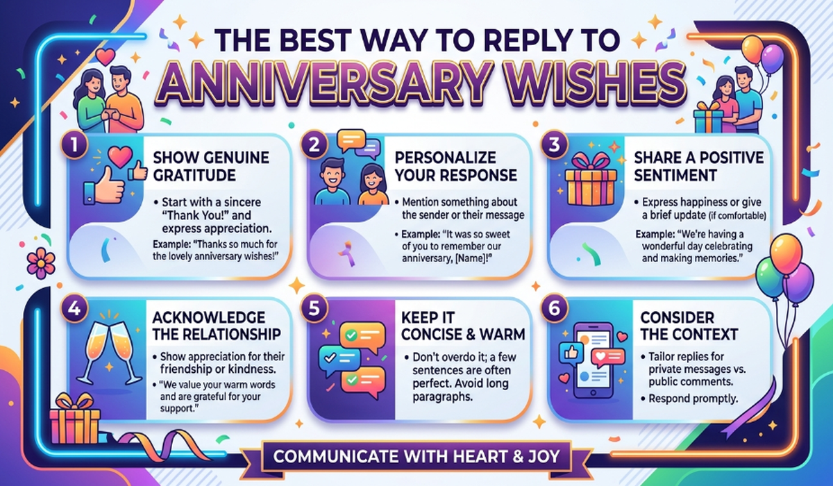 The Best Way to Reply to Anniversary Wishes
