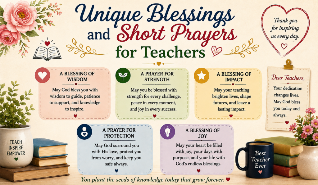 Unique Blessings and Short Prayers for Teachers