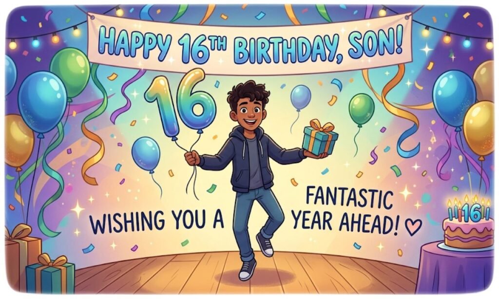 16th Birthday Wishes for your Son