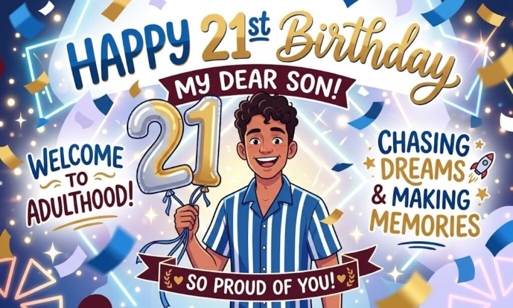 21st Birthday Wishes for your Son