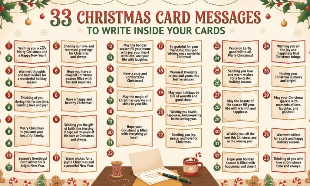 33. Christmas Card Messages to Write Inside Your Cards