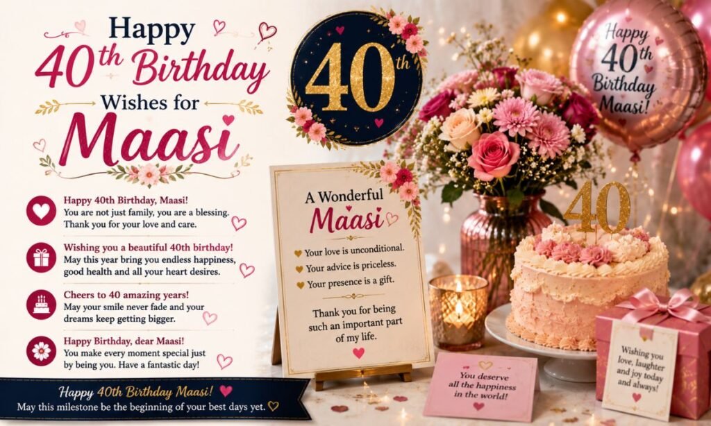 40th Birthday Wishes for Maasi