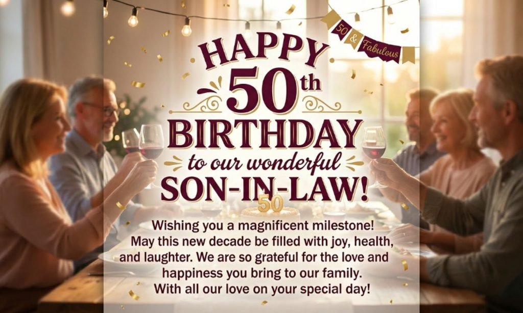 50th Birthday Wishes for Son-in-Law