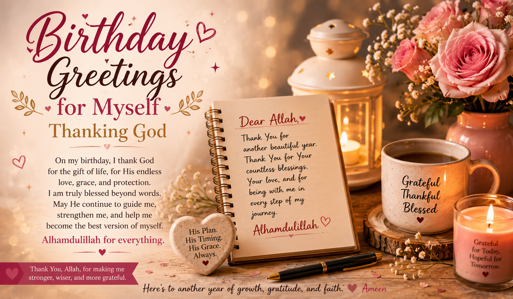 Birthday Greetings for Myself Thanking God