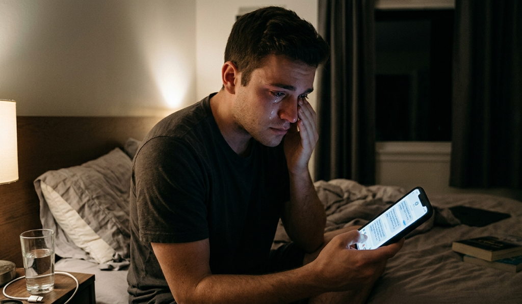 Deep Emotional Love Messages for Him to Cry at Night