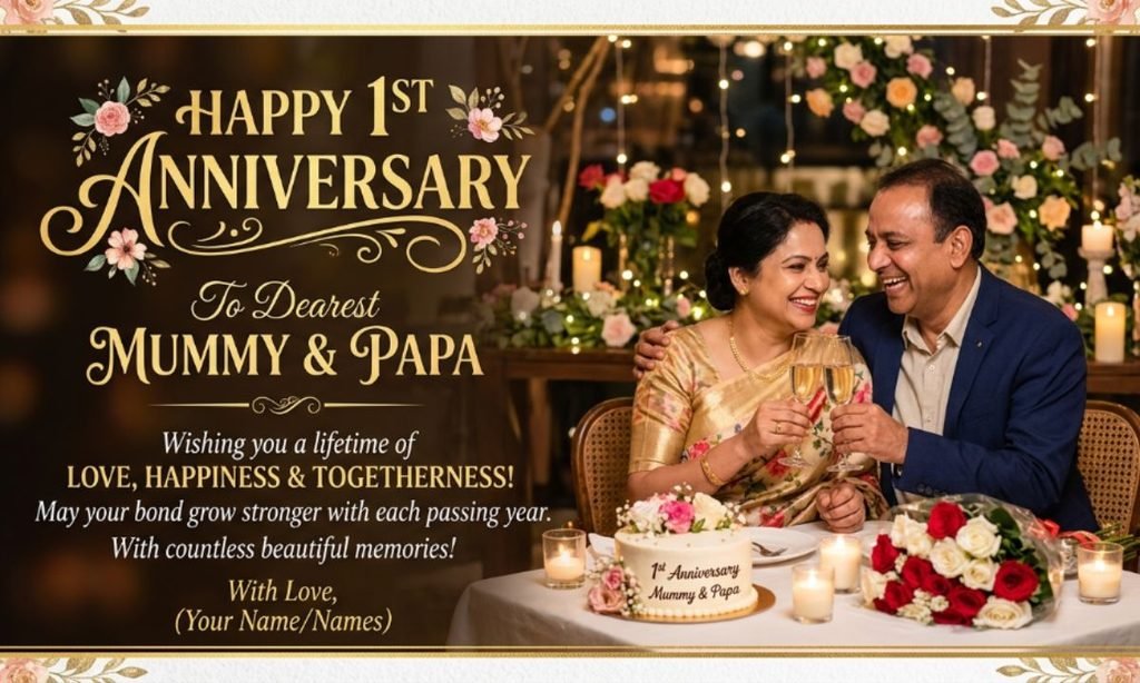 First Marriage Anniversary Wishes for Mummy Papa