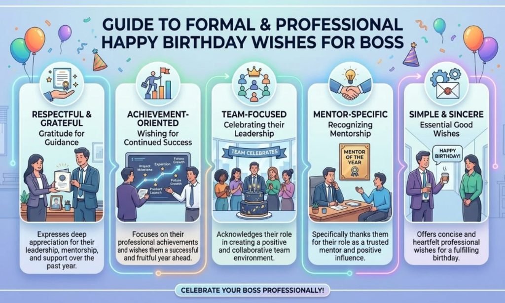 Formal and Professional Happy Birthday Wishes for Boss