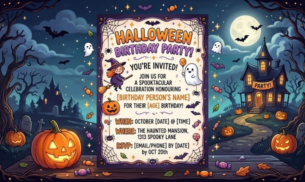Halloween Birthday Party Invitations