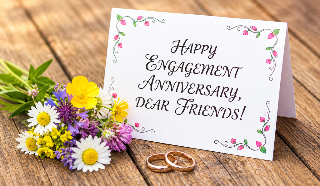 Happy Engagement Anniversary Wishes to Friend