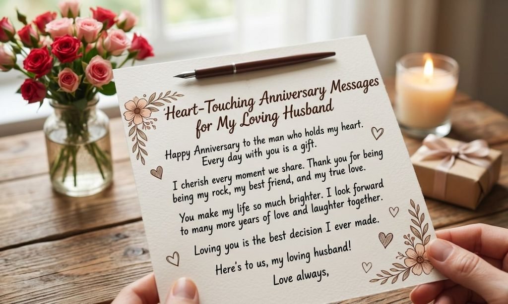 Heart-Touching Anniversary Messages for My Loving Husband