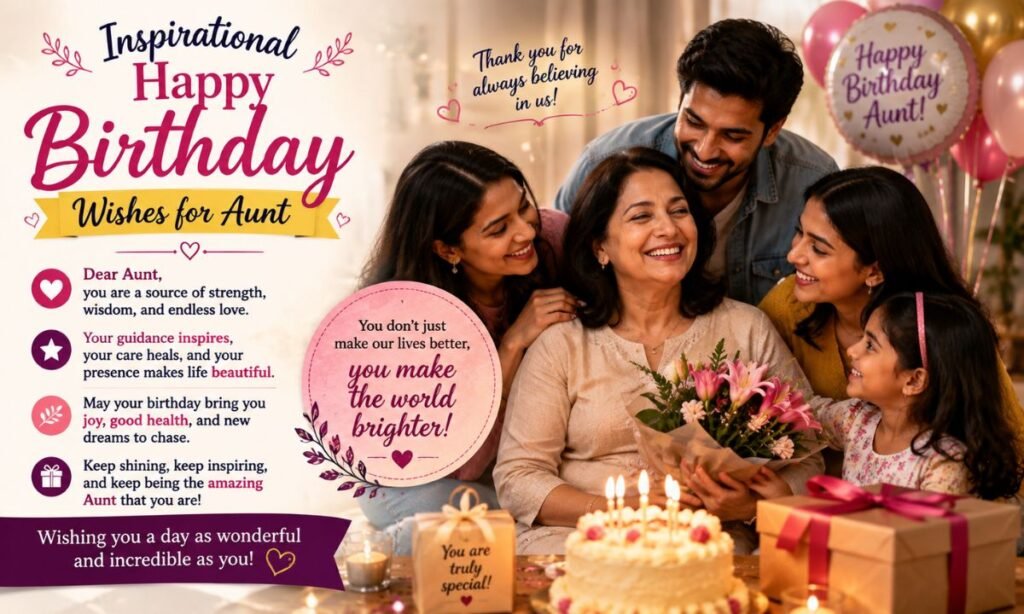 Inspirational Happy Birthday Wishes for Aunt
