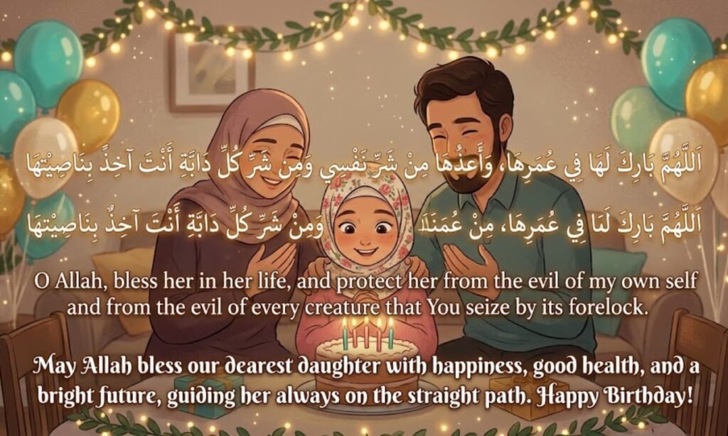 Islamic Birthday Wishes for Daughter