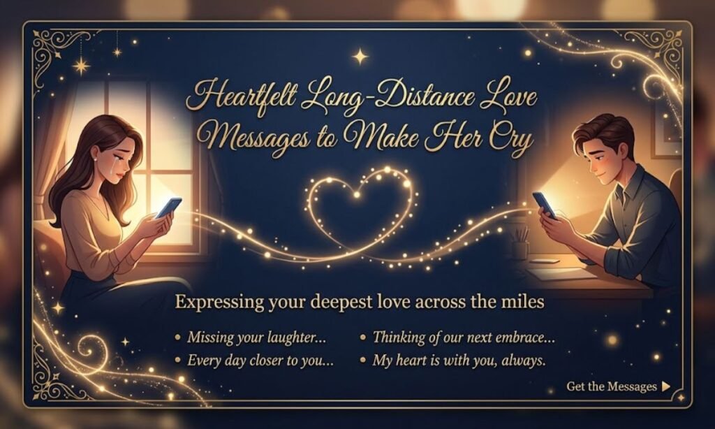 Long-Distance Love Messages to Make Her Cry