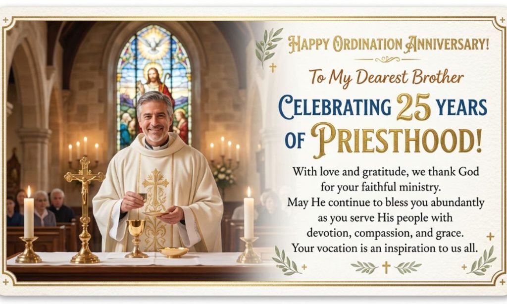 Ordination Anniversary Wishes For Brother