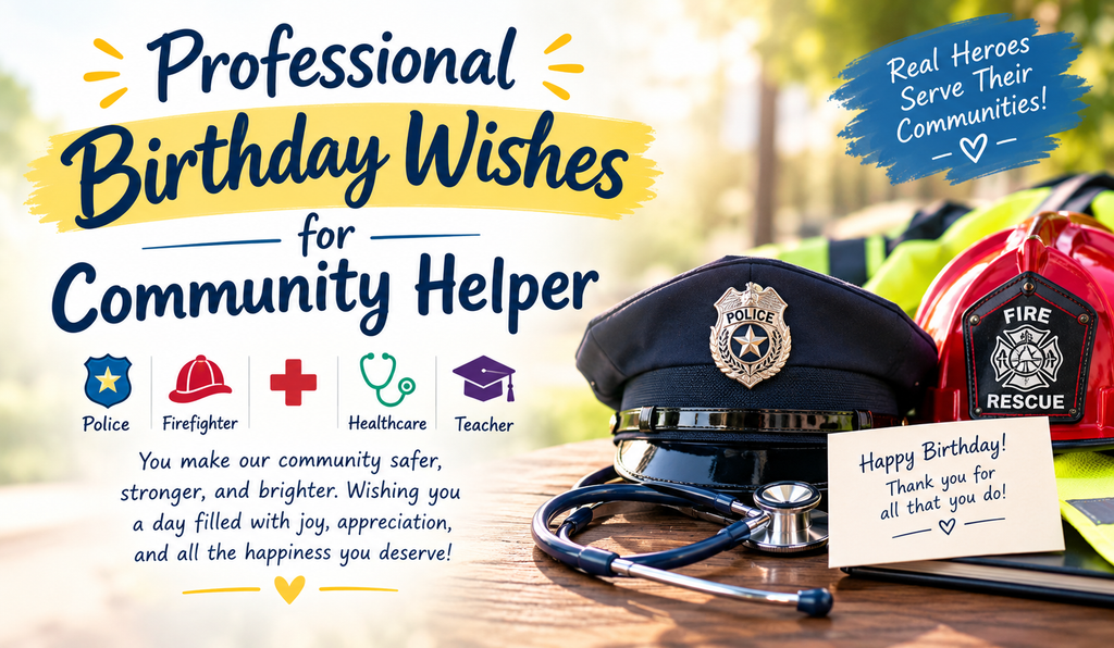 Professional Birthday Wishes for Community Helper