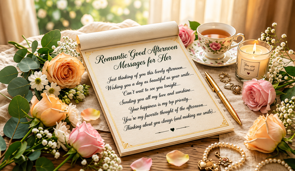Romantic Good Afternoon Messages for Her – 500+ Sweet & Flirty Wishes