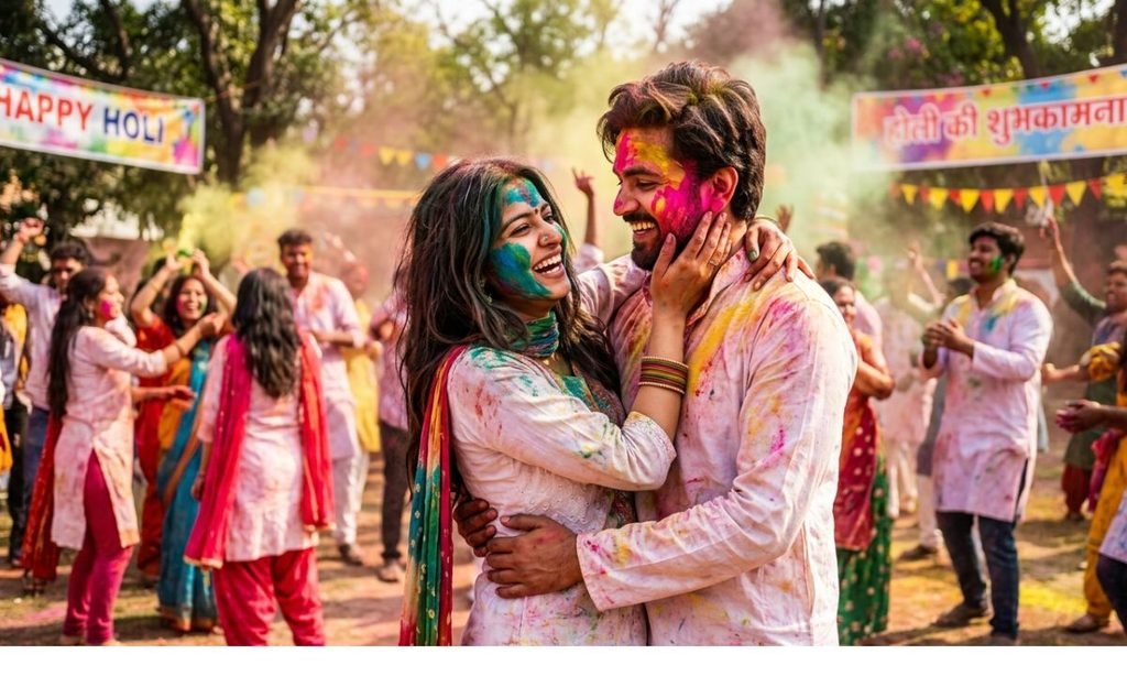 Romantic Holi Wishes for Couples