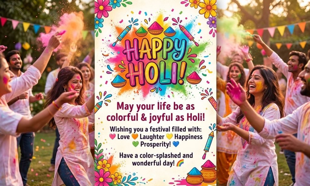 Short Holi Wishes for WhatsApp