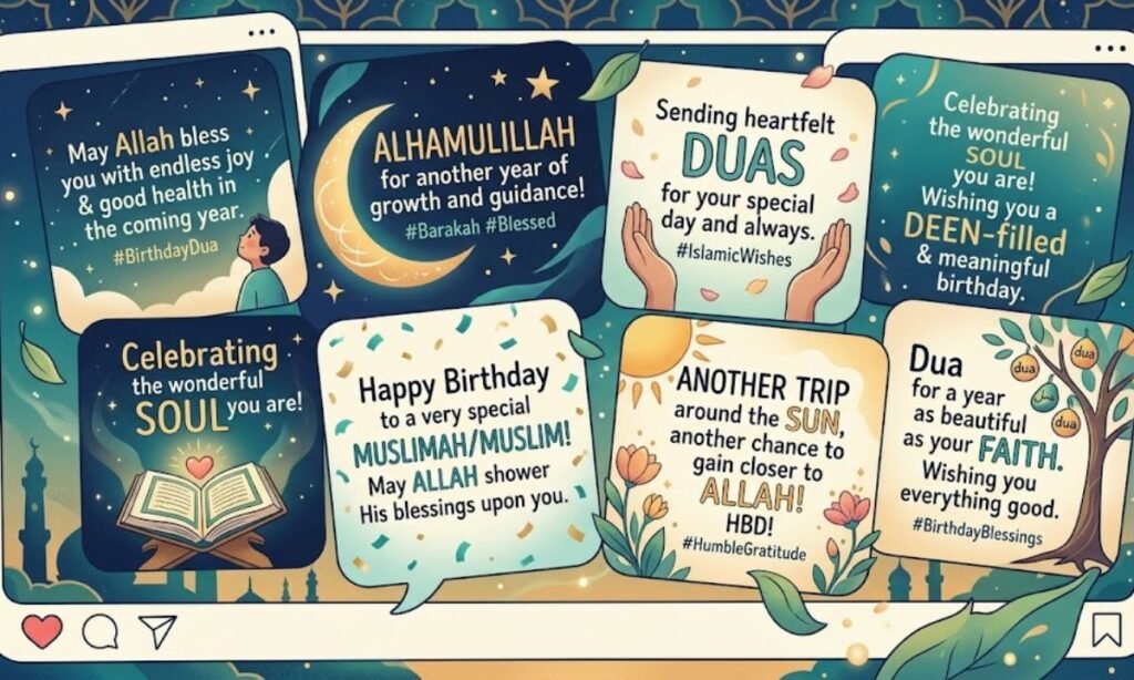 Social Media Islamic Birthday Captions