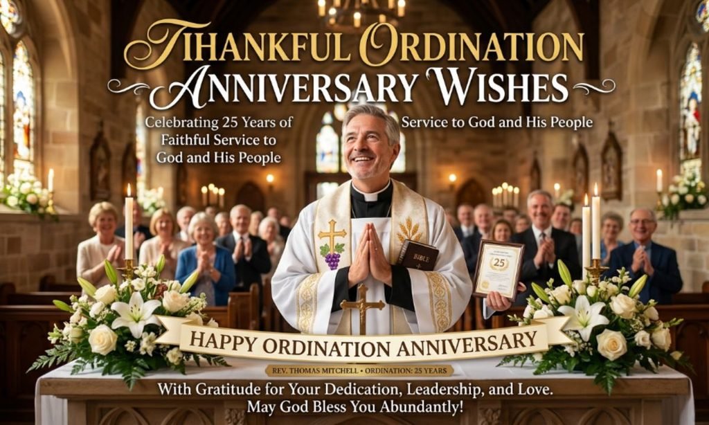 Thankful Ordination Anniversary Wishes