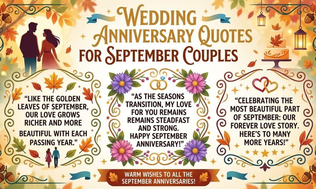 Wedding Anniversary Quotes for September Couples