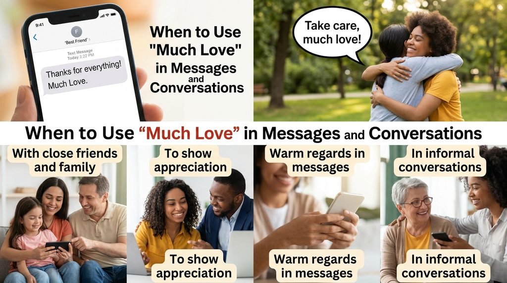 When to Use Much Love in Messages and Conversations