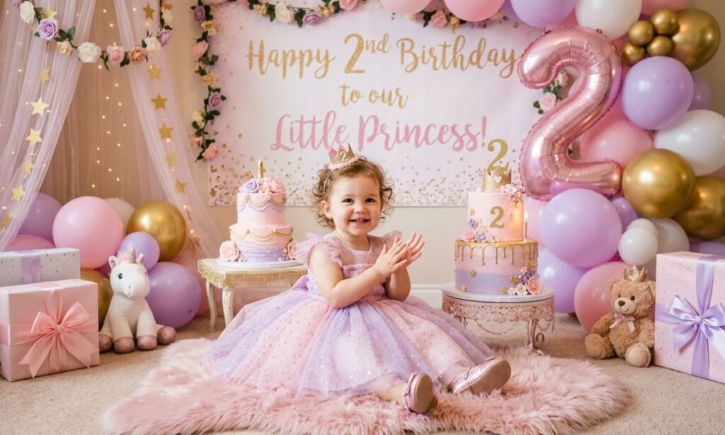 Cute & Sweet Birthday Wishes for 2-Year-Old Princess