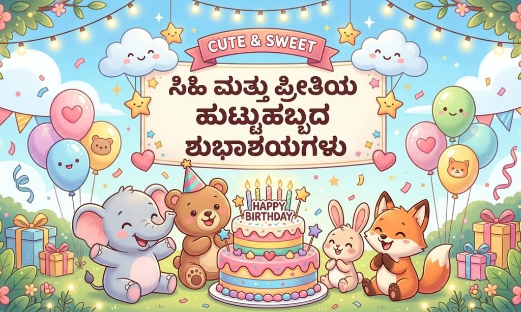 Cute and Sweet Birthday Wishes in Kannada 🥰