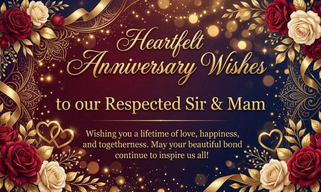 Heartfelt Anniversary Wishes for Respected Sir and Mam