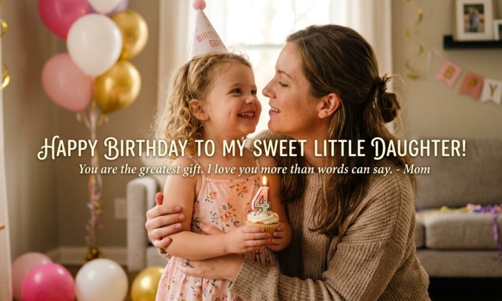 Little Daughter Heart Touching Birthday Wishes from Mother