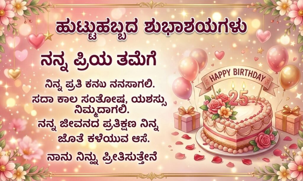 Lover Birthday Wishes Messages in Kannada 💌