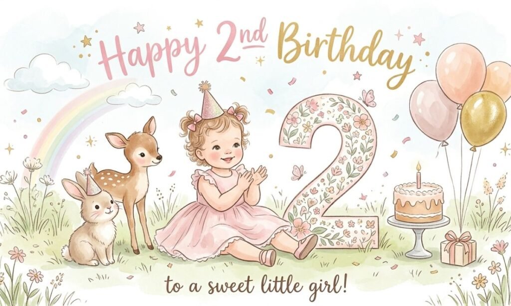 Simple & Lovely Birthday Wishes for a 2-Year-Old Girl