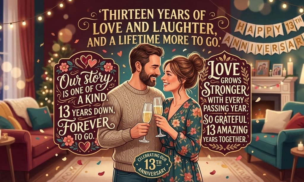 Unique 13th anniversary quotes for couples