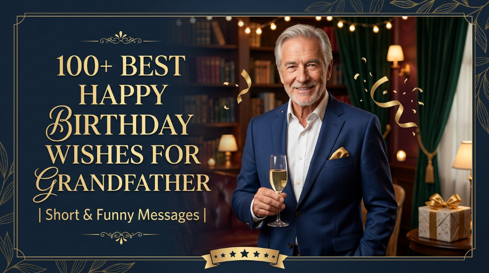 100+Best Happy Birthday Wishes for Grandfather Short & Funny Messages