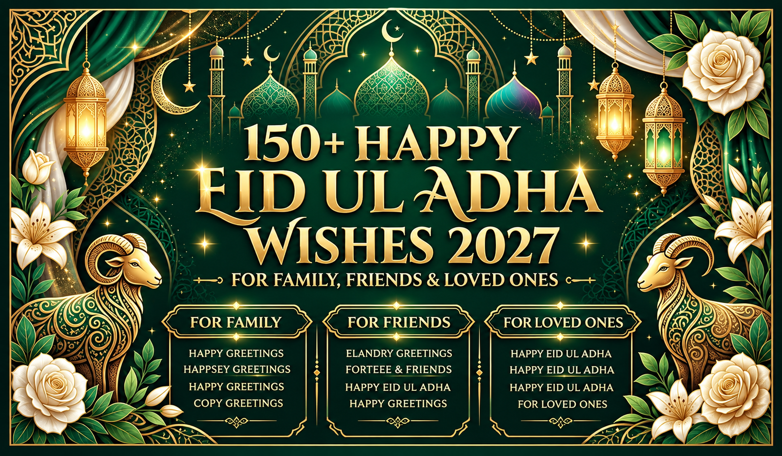 150+ Happy Eid ul Adha Wishes 2027 for Family, Friends & Loved Ones 